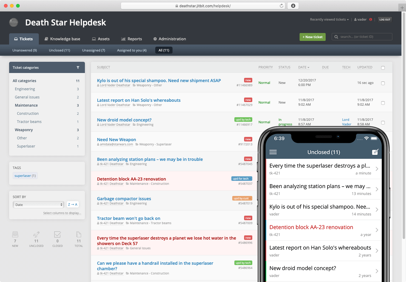 helpdesk screenshot